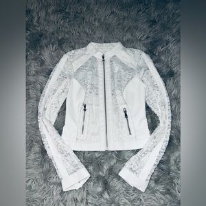 White Bebe leather jacket